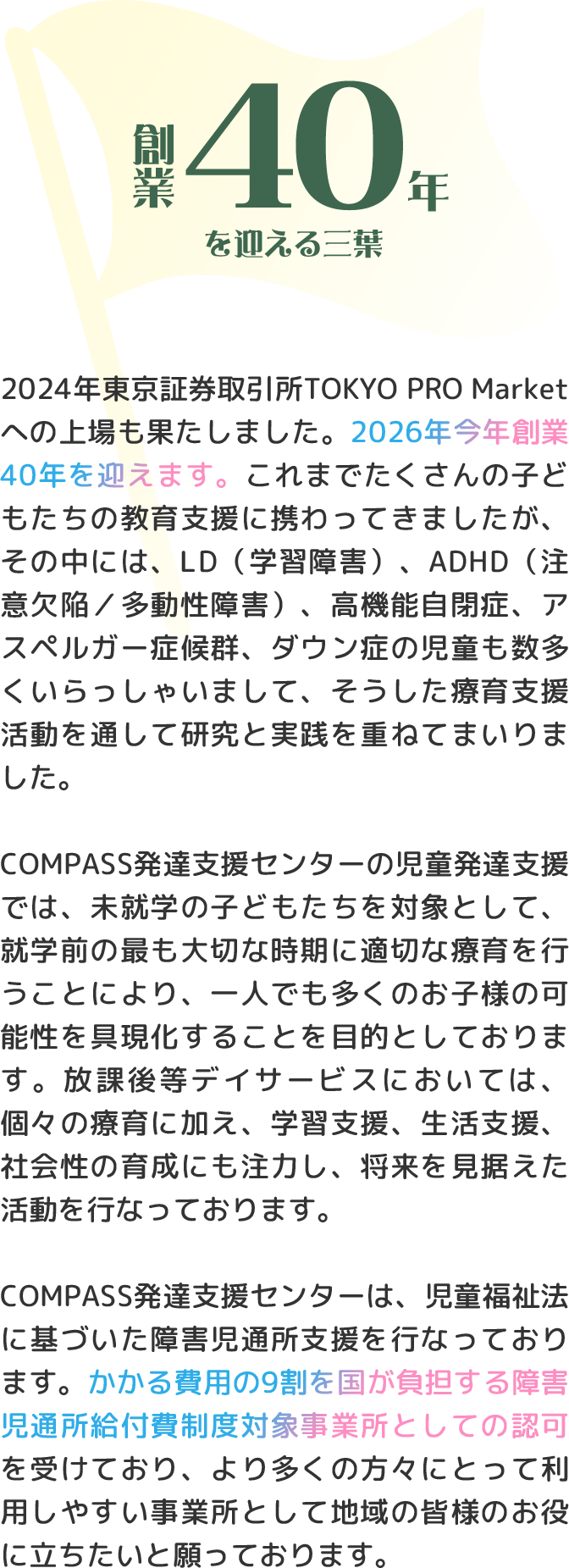 創業40年を迎える三葉