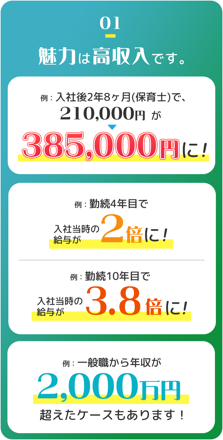 魅力は高収入